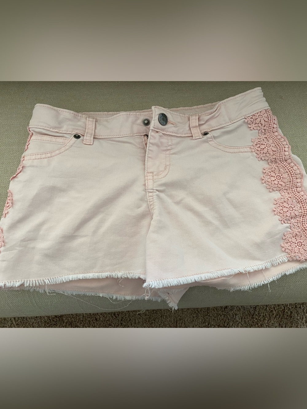 Light Pink Denim Shorts